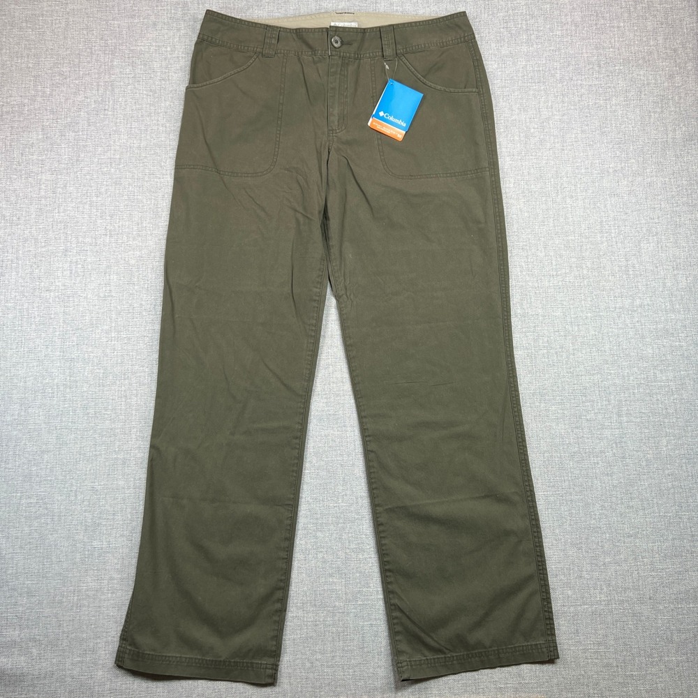 Columbia Willowdale Full Leg Womens Pants Size 14 Regular Olive Green NWT GORP